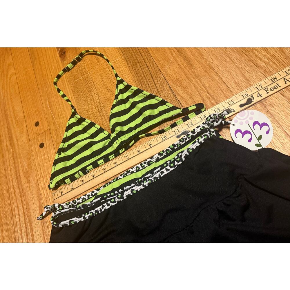NEW Malibu Design Group Little Girls Sz 16 3-pc Set Bikini Swimsuit + Skirt - Picture 5 of 5